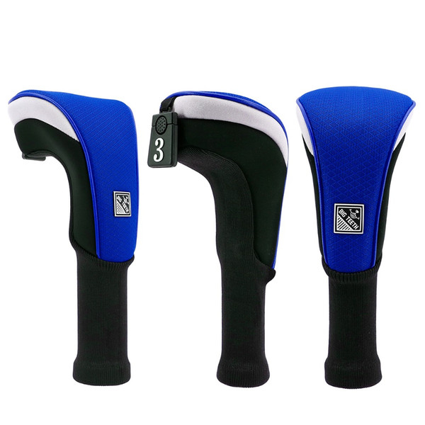 Big Teeth Golf Wood Headcover Fairway head cover Lightweight Mesh Red&Blue Free Shipping