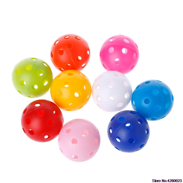 One Pcs Hollow Colorful Golf Balls Kids Playing Toy Indoor Outdoor Training 828 Promotion