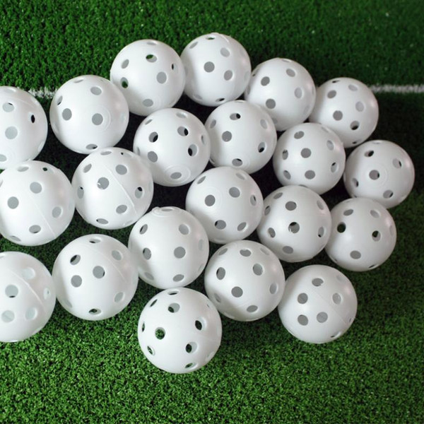 Lightweight 20Pcs/bag Airflow Durable Whiffle Hollow Perforated Plastic Golf Practice Training Balls Free Shipping
