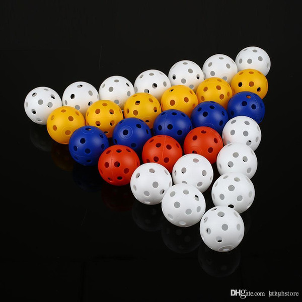 100Pcs Plastic Airflow Hollow Golf Practice Training Balls Golf Accessories