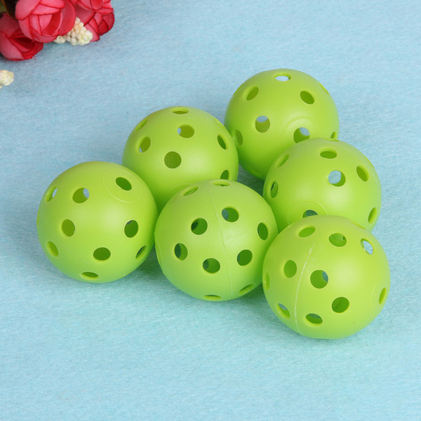 50pcs/set 42mm Green Golf Practice Balls Plastic Whiffle Airflow Hollow Sports Ball Training Golf Balls
