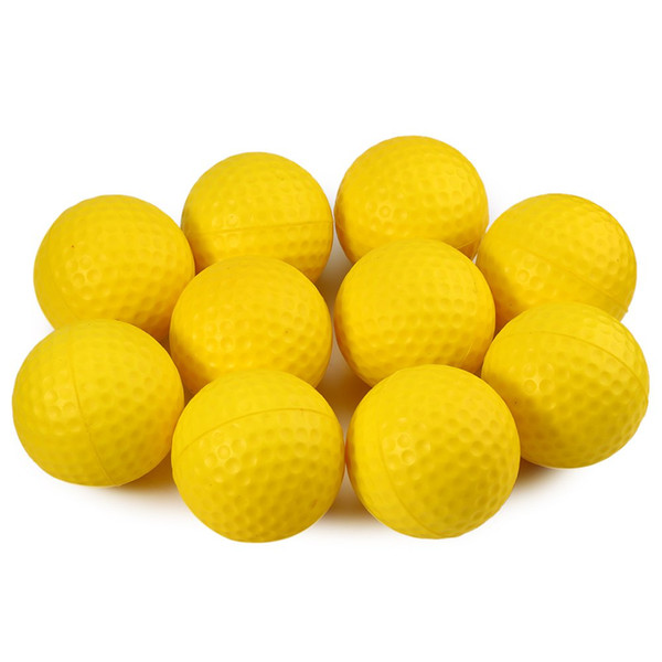 Wholesale- 10PCS Soft Bright Color Golf Ball Light Indoor Outdoor Training Practice Golf Sports Elastic PU Foam Balls 3 Colors 2016 NEW