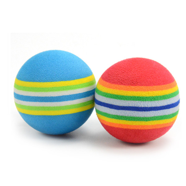 6PCS Professional Golf Balls Colorful Rainbow Kids Beginners Training Golf Ball Practice Ball Club Equipment EVA