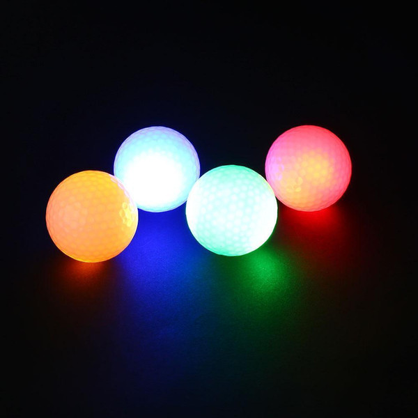 Wholesale- 2Pcs Night Tracker Flashing Light Glow Golf Balls LED Electronic Golfing