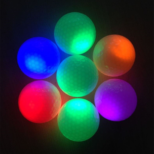 1PC Night Light Glowing Fluorescence Training Golf Balls Light-up Luminous Night Light Up Glow Golf Ball