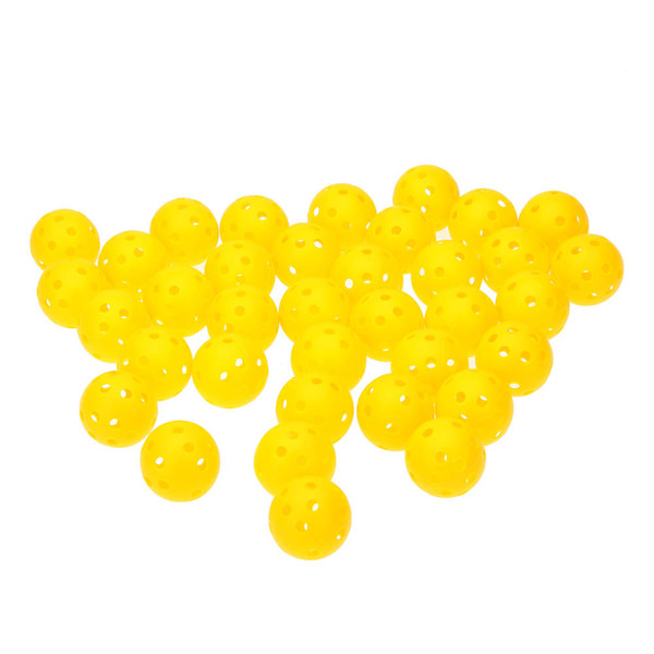 36pcs Plastic Golf Practice Training Balls Lightweight Perforated Plastic Whiffle Airflow Hollow Golf Practice Training Sports Balls