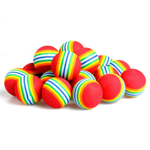 20 Pcs Rainbow Stripe FOAM Sponge Golf Balls Swing Practice Training Aids Sports hot sale