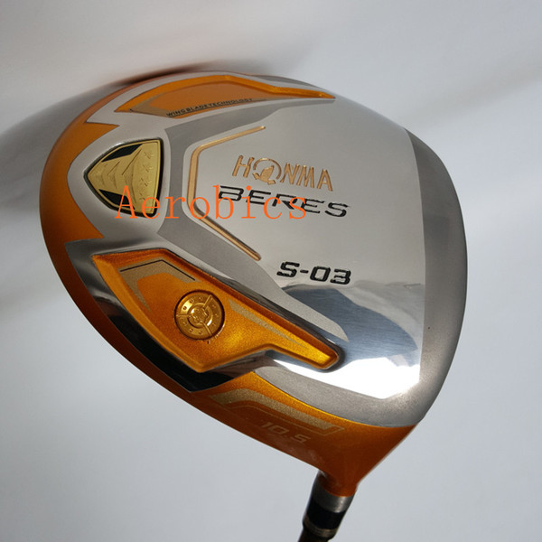 New Golf clubs HONMA S-03 4 Star Gold color Golf driver 9.5or10.5 loft Graphite shaft R or S flex driver Clubs