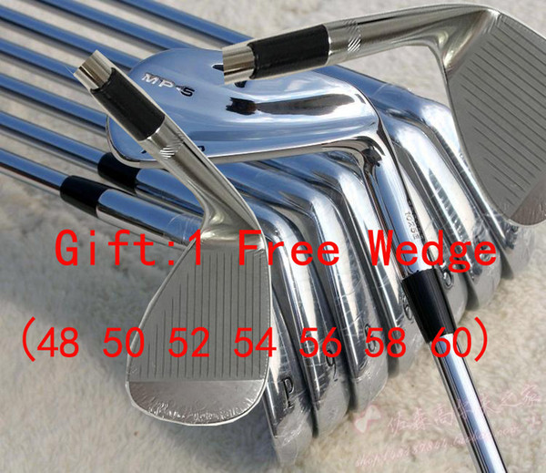 Best Quality M P 5 Golf Irons Steel/Graphite 9 Kind Shaft+ 1 FREE S M 7 Golf Wedge From 48 50 52 54 56 58 60 Loft