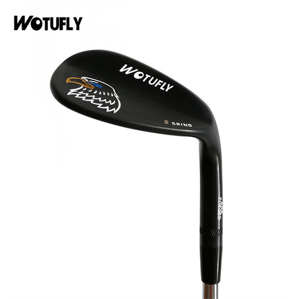 WOTUFLY 2018 Golf Wedges With Steel Shafts Loft 52/54/56/58/60 Deg Engrave Eagle Silver/Black Golf Sand Wedge For Man Women