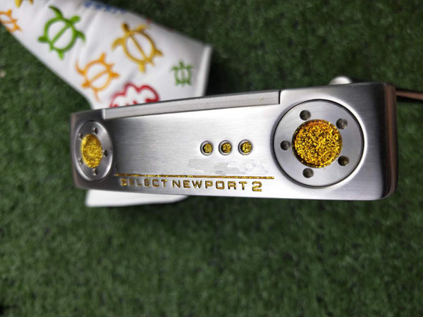 Men Golf putter NEWPORT 2 butterfly Golden diamond paint Golf Putting 32\33\34\35\36 inch Club Golf Club High Quality free shipping.