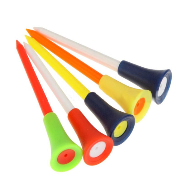 Multi Color Plastic Golf Tees 83mm Durable Rubber Cushion Top Golf Tee Golf plastic ball stud WS-26