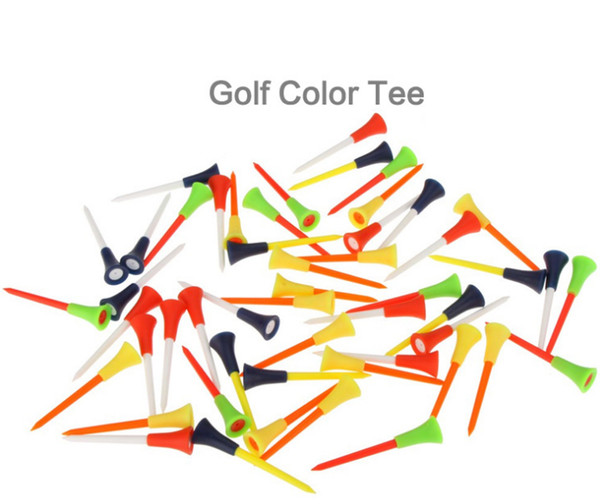 Golf Ball Nail Tee Plastic Court Articles Accessories Rubber Cushion Top Spike Mix Colour Outdoor sports GGA283 500PCS