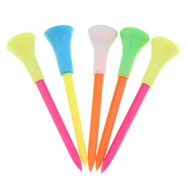 1000 pieces Multi Color Plastic Golf Tees 83mm Rubber Cushion Top Golf Tee