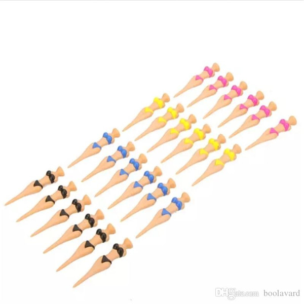 6pcs 80mm Novel Bikini Lady Plastic Golf Tees Divot Tools Golf Equipment free shipping 2018102623