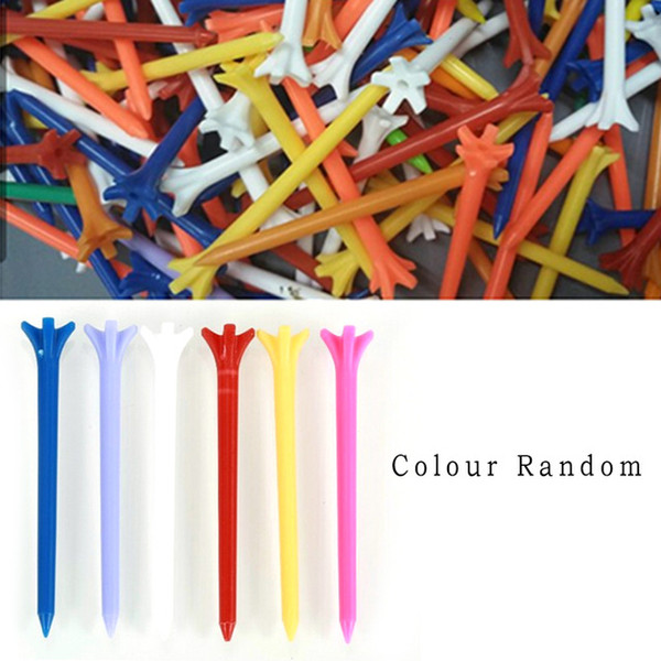 Multicolor Zero Friction 5 Prong Golf Tees 70mm Plastic 5 Claw Less Resistance Durable Golf Tees Golf Accessories