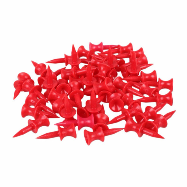 100Pcs Sports Double-deck Red Golf Tees Range For Glof Club Training 30MM