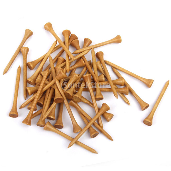 Professional Wooden Golf Tees 83MM Long 100Pcs Burlywood