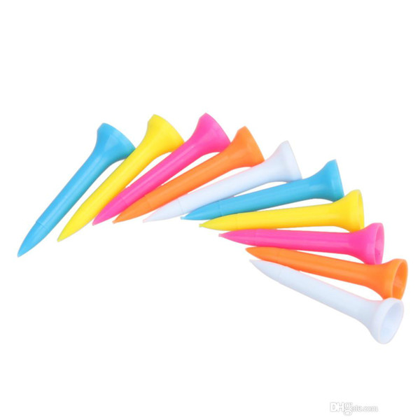 wholesale 100Pcs/set 42mm Multi Color Plastic Golf Tees Rubber Cushion Top Golf Tee Golf Accessories