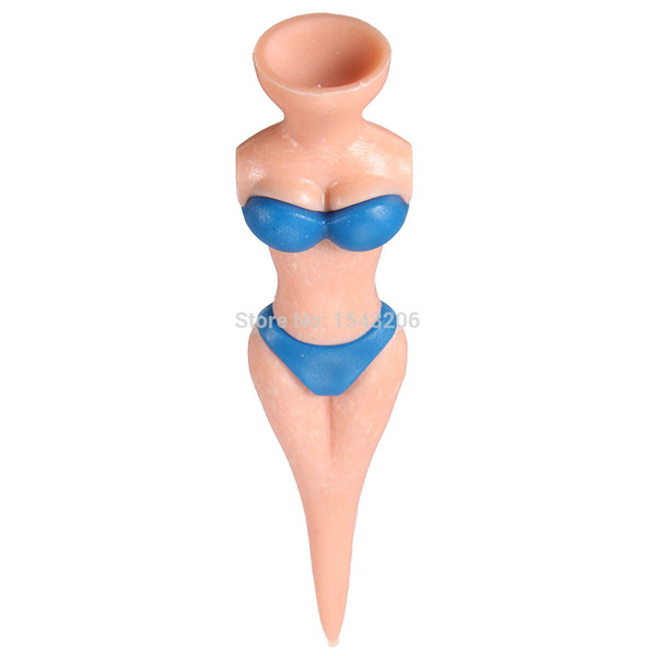 6pcs/Pack 78x11cm Blue Plastic Sexy Attractive Bikini Lady Model Golf Tee Clubs Tees Women Divot Accessories Tools Gift order<$18no tracking