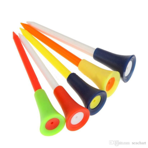 Multi Color Plastic Golf Tees 83mm Durable Rubber Cushion Top Golf Tee Golf plastic ball stud WS-26