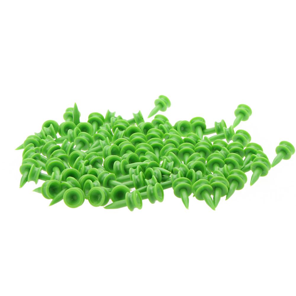 Wholesale-23mm Double-deck 100 Pcs Plastic Golf Tees Golf Tee Holder Green Golf Ball Accessories