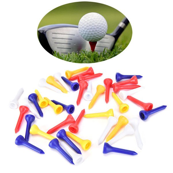 Gmarty 100pcs 36mm Plastic Golf Tee Golf Ball Holder Training Equipment Aid Accessories Tool For Golf Outdoor Sport Random color