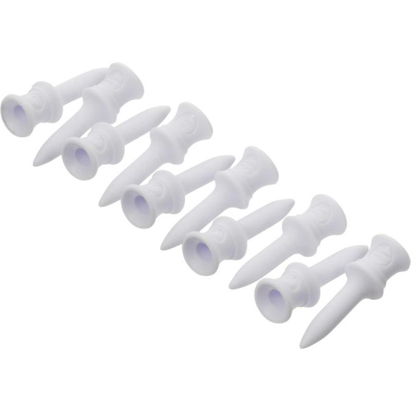 10 Pieces Plastic Golf White Tees 12 mm Golfing