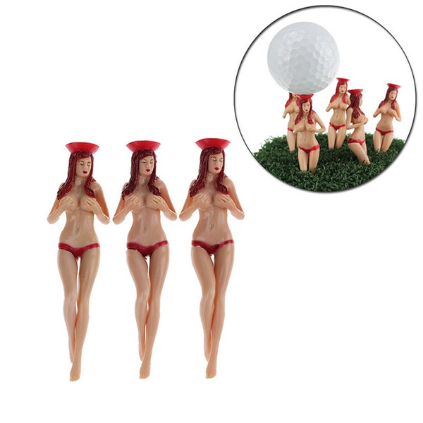 6pcs/pack size 75mm(2.95inch) Sexy Bikini Lady Golf Tees Gift Newest Design Plastic Golf Tees Golf Accessories