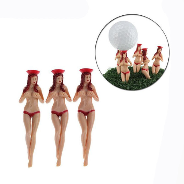 Sex Style 6pcs/pack Size 75mm(2.95inch) Sexy Bikini Lady Golf Tees Gift Newest Design Plastic Golf Tees Golf Accessories