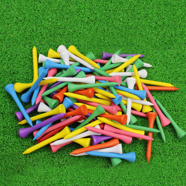 Colorful golf tees Wooden Golf Tees Golf Wood Tees 100pcs/set Size 54mm