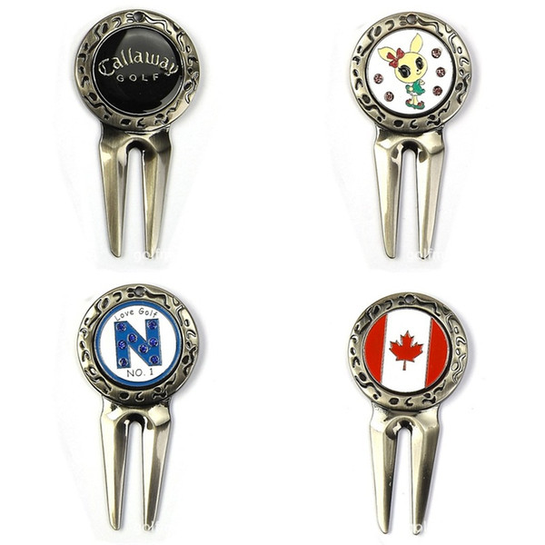 Maple Leaf Metal Rabbit Divot Tools Letter Pattern Putting Green Fork Creative Profess Golf Accessories Hot Sale 8jj D1