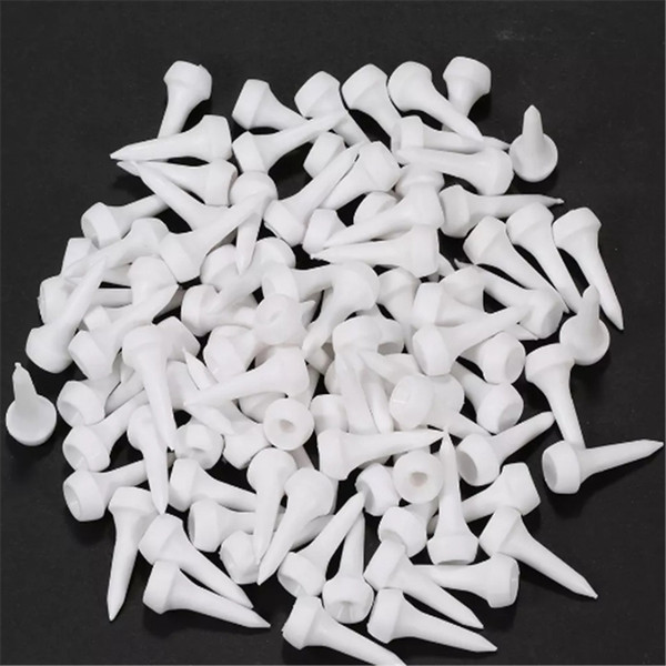 50pcs 35mm White Plastic Golf Tees Golfer Aid Tool(1 3/8 Inch) free shipping 2018103005