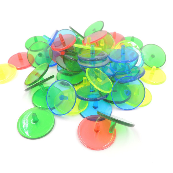 50PCS Transparent Plastic Golf Ball mark Position Markers Assorted Color Diameter 24mm Golf Ball Maker Base Accessories