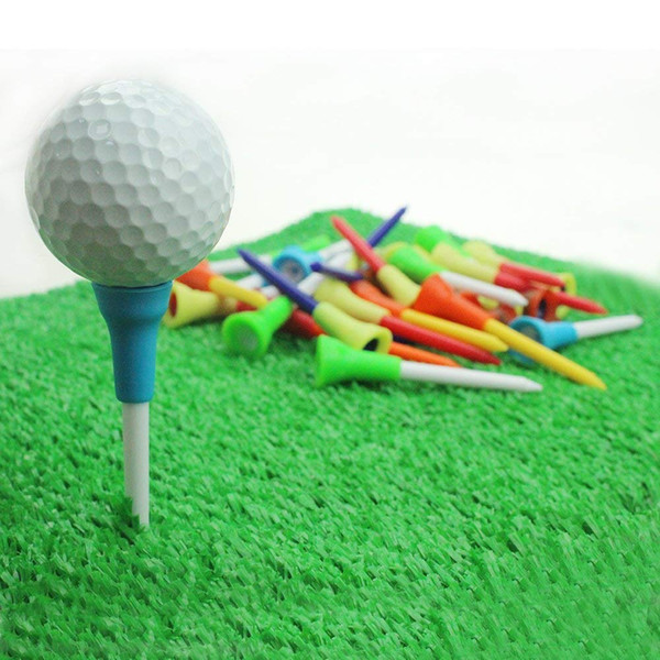 56mm Rubber Cushion Top Plastic Golf Tees mixed colors Pack of 1000 pieces