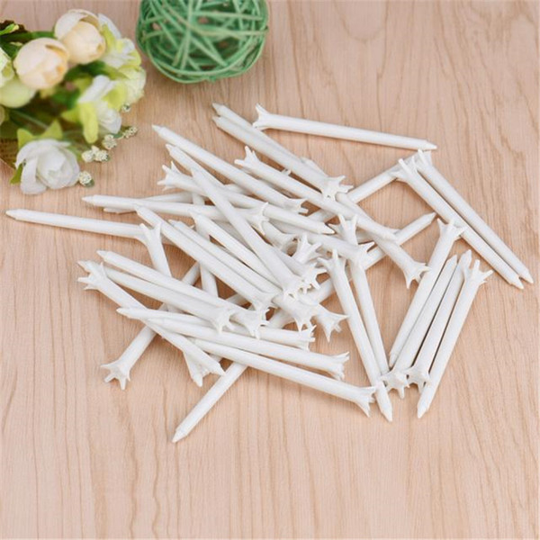 100Pcs 70mm White Plastic Claw Shape Golf Tees