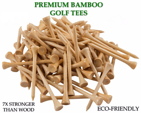 2000 pieces 3 1/4 inch 83mm long top quality Biodegradable Less Friction bamboo golf tees