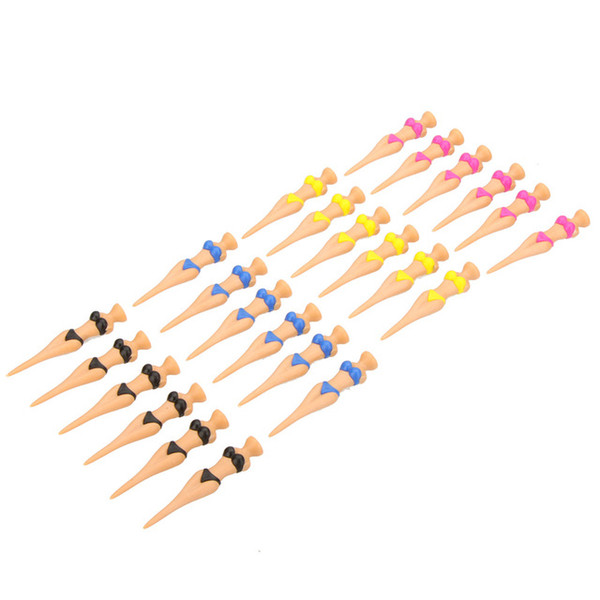 6pcs 80mm Novel Bikini Lady Plastic Golf Tees Divot Tools Golf Equipment