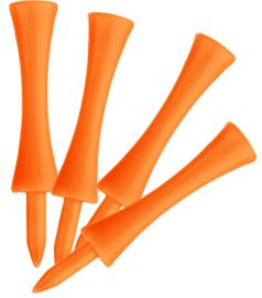 50Pcs 70mm Orange Golf Tees Double-deck High Quality Plastic Golf Tees