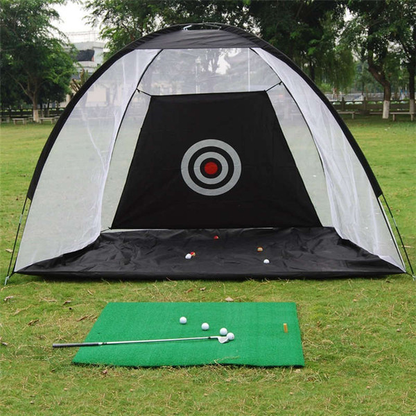 Portable Golf Practice Net Foldable Golf Training Aids Indoor Outdoor Sport Training Hitting Net Swing Trainer Cage