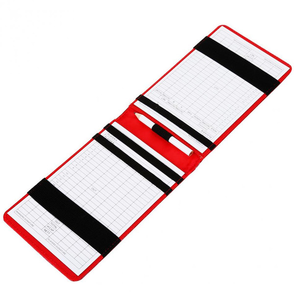 PU Golf Score Counter Keeper Card Golf Score Keeper Board Holder with Pencil Sports Practice Golf Training Aids Accessories