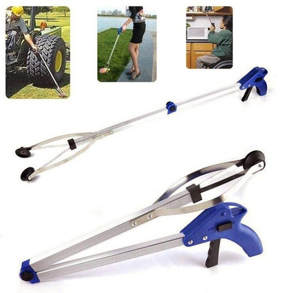 Folding Grabber Pick Up Tool Long Handle Trash Clamp Reacher for factory hospital market train fountain pool garden park scenic WS-8