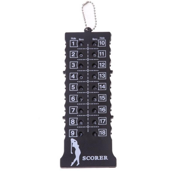 NEW 18 Hole Golf Stroke Putt Score Card Counter Golf Score Indicator with Key Chain Environmental Golf Score Counter Black