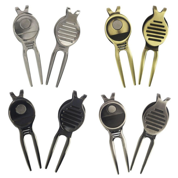 Wholesale- Strong magnetic Golf Divot Tool With Money Clip, Golf Pitch Repairer, Pith Fix Tool, Golf Accessory