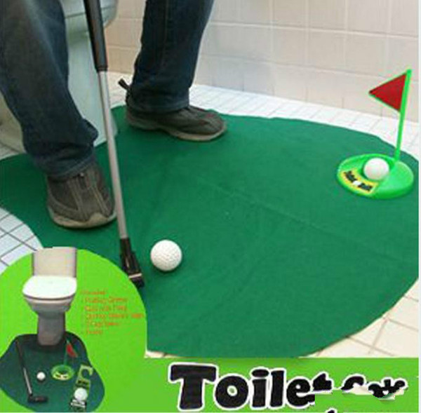 wholesale New Arrivel exotic leisure sports good quality potty putter toilet golf game Mini golf set toilet golf putting green