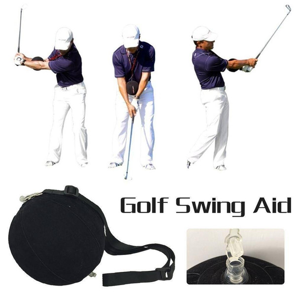 Golf Swing Trainer Aid Impact Ball New Golf Smart Inflatable Ball Swing Assist Posture Correction Training Supplies Black Color