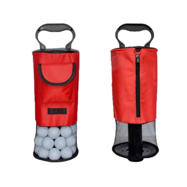 Golf Ball Pick up Bags Tool zipper Golf Ball Pick Up Retriever Shag Bag Hold to 60 Balls Easy to the