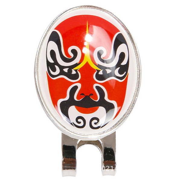 Super sell-Magnetic hat removable metal Opera mask Golf clip this is an interesting sign set red