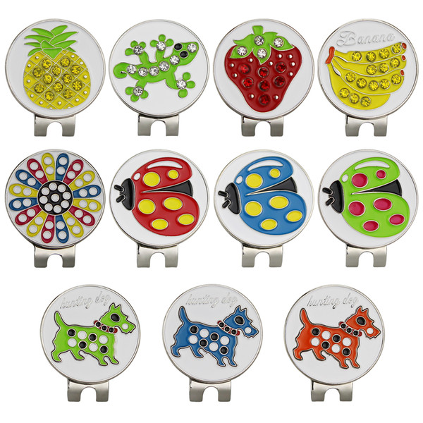 Golf Markers Cute Cartoon Design Mark Golf Ball Position Plus Magnetic Golf Hat Clips Ball Mark