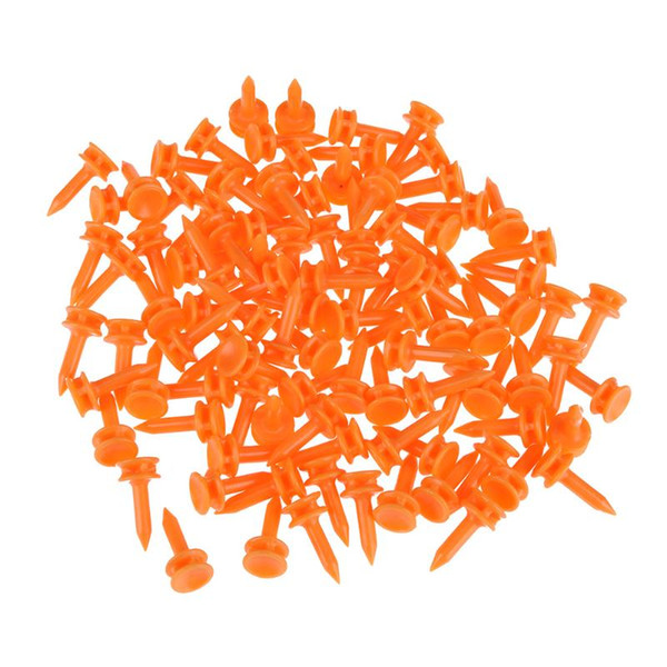 100pcs Portable Mini Golf Tees Plastic 25mm Length Golf Nail Limit Pin Outdoor Golf Training Aids for Golfer Essential Accessory